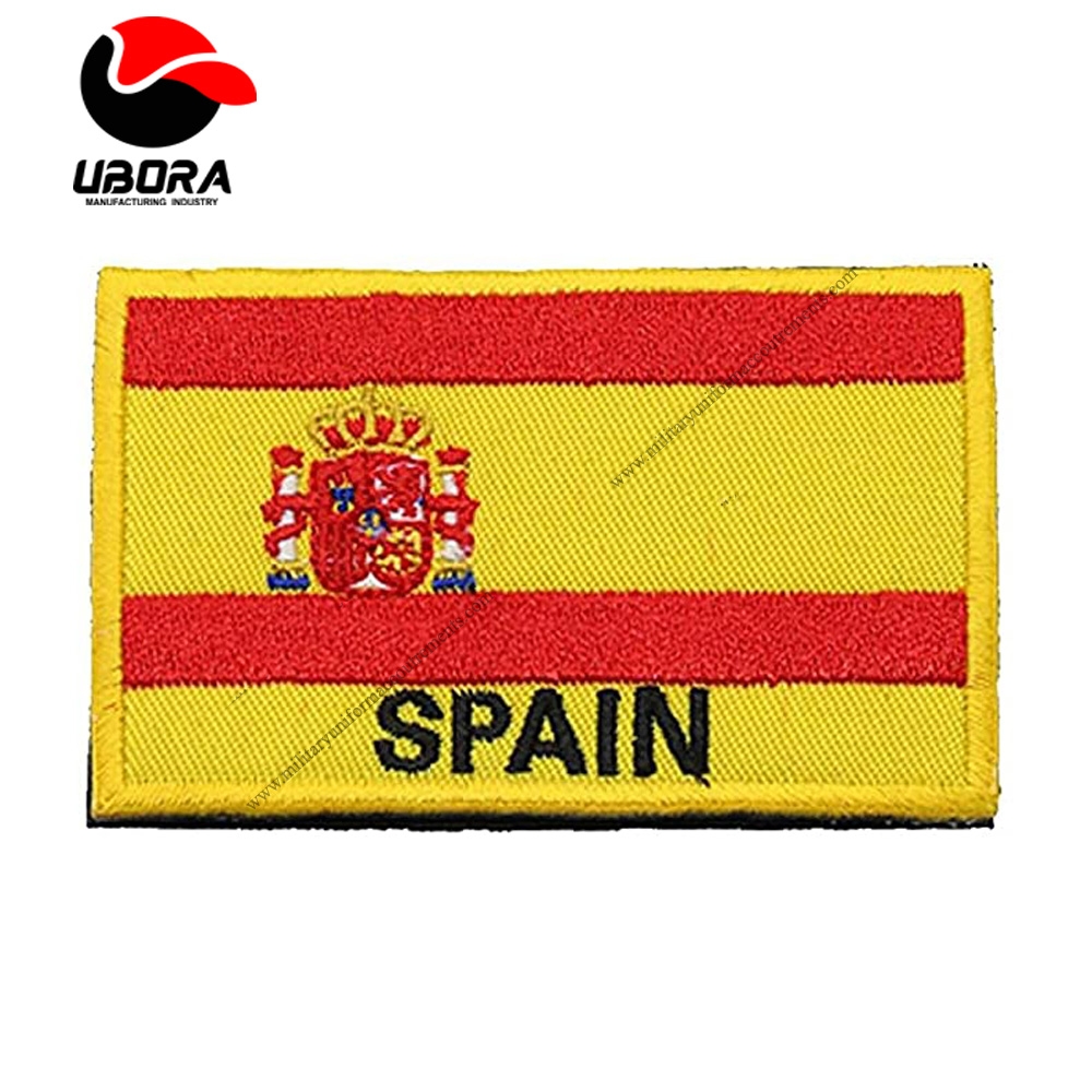 PiniceCore Spain Flag Armband Embroidered Patch Hook Loop Embroidery Badge Cloth Military Moral 